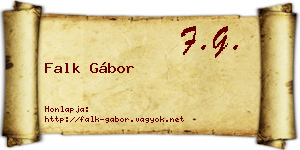 Falk Gábor névjegykártya
