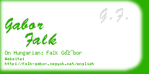gabor falk business card